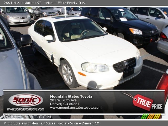 2001 Nissan Maxima SE in Icelandic White Pearl