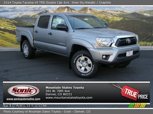 2014 Toyota Tacoma V6 TRD Double Cab 4x4 in Silver Sky Metallic