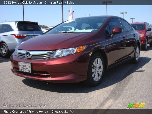 2012 Honda Civic LX Sedan in Crimson Pearl