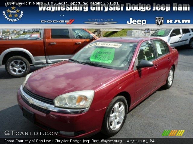 2004 Chevrolet Malibu LT V6 Sedan in Sport Red Metallic
