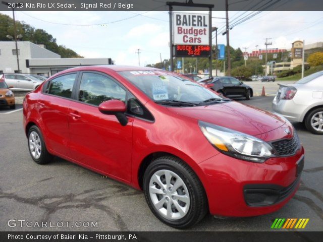 2013 Kia Rio LX Sedan in Signal Red
