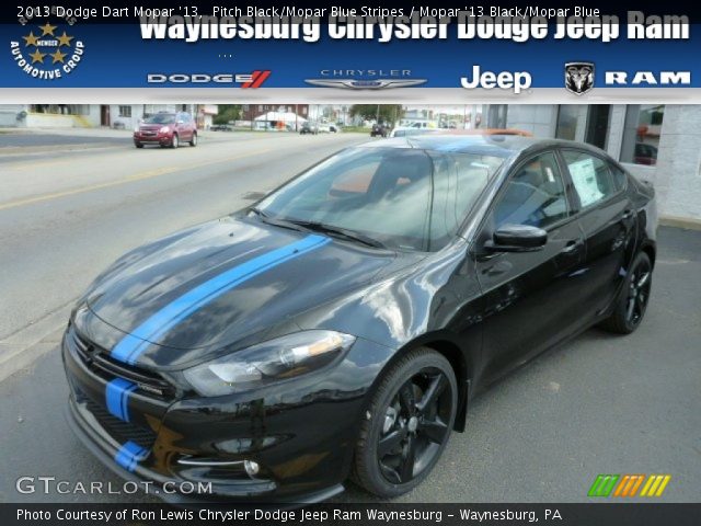 2013 Dodge Dart Mopar '13 in Pitch Black/Mopar Blue Stripes