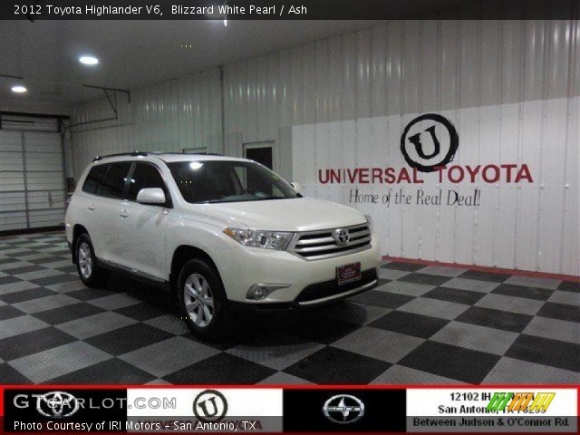 2012 Toyota Highlander V6 in Blizzard White Pearl