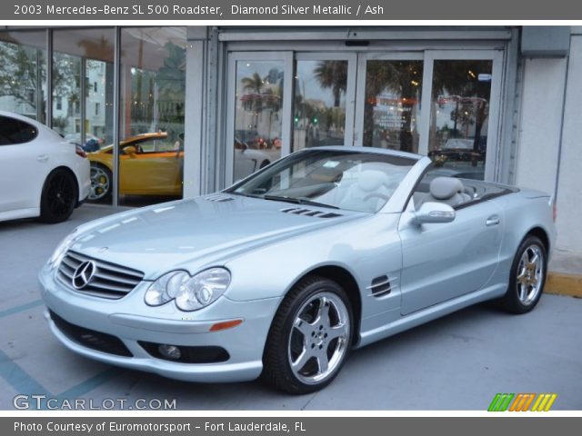 2003 Mercedes-Benz SL 500 Roadster in Diamond Silver Metallic