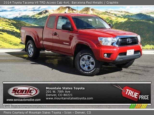 2014 Toyota Tacoma V6 TRD Access Cab 4x4 in Barcelona Red Metallic
