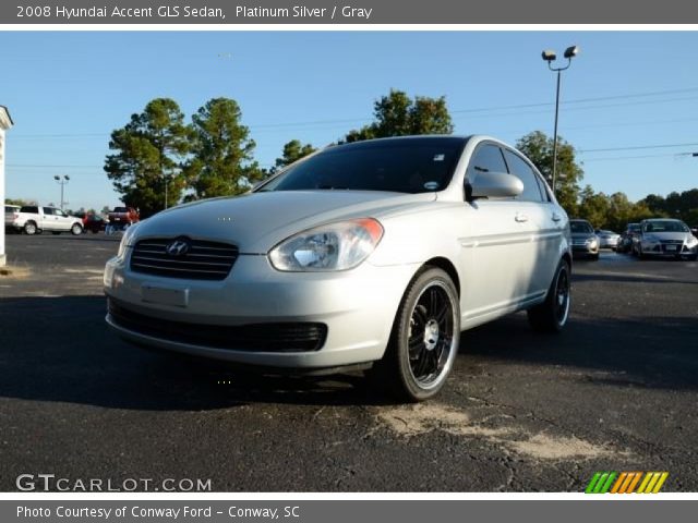 2008 Hyundai Accent GLS Sedan in Platinum Silver