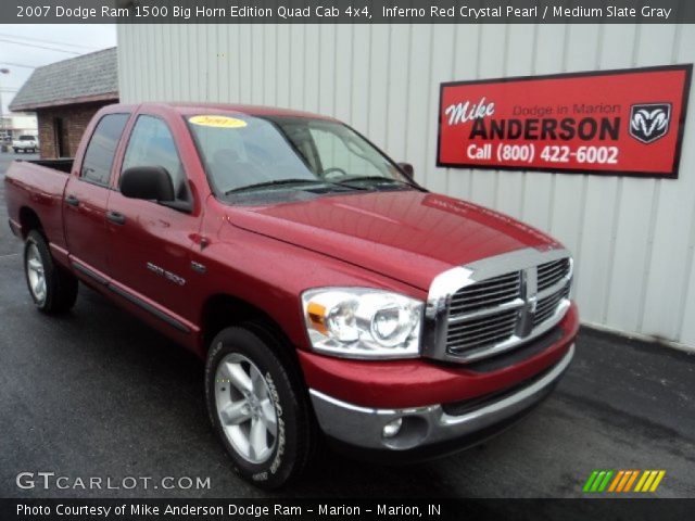 2007 Dodge Ram 1500 Big Horn Edition Quad Cab 4x4 in Inferno Red Crystal Pearl