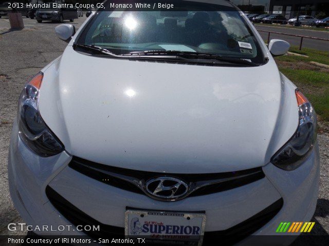 2013 Hyundai Elantra Coupe GS in Monaco White