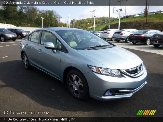 2013 Honda Civic Hybrid Sedan in Green Opal Metallic
