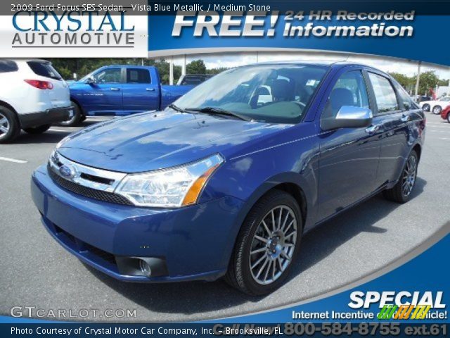 2009 Ford Focus SES Sedan in Vista Blue Metallic