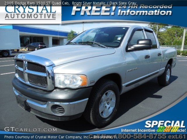 2005 Dodge Ram 1500 ST Quad Cab in Bright Silver Metallic