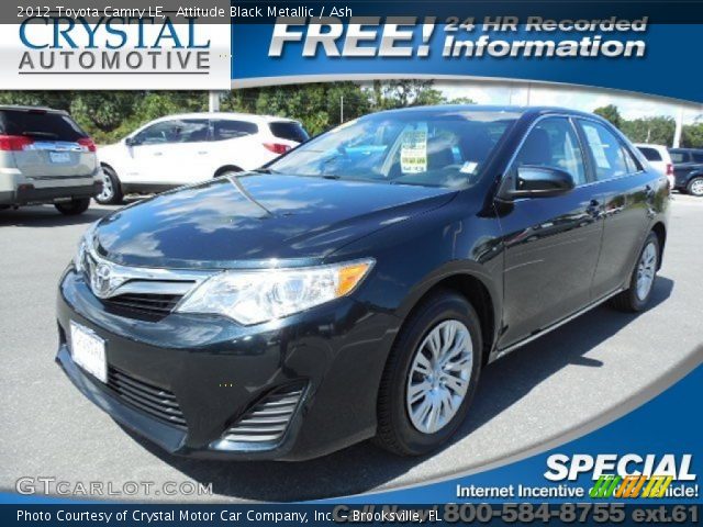 2012 Toyota Camry LE in Attitude Black Metallic