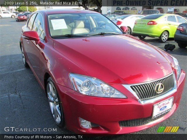 2009 Lexus IS 250 in Matador Red Mica
