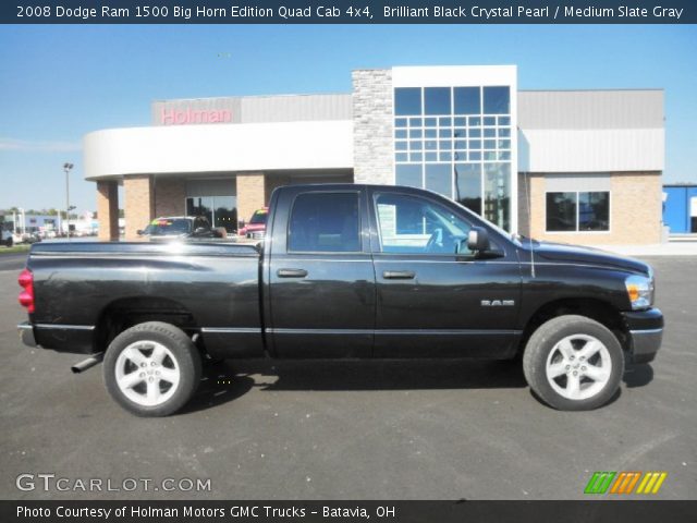 2008 Dodge Ram 1500 Big Horn Edition Quad Cab 4x4 in Brilliant Black Crystal Pearl