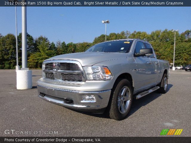 2012 Dodge Ram 1500 Big Horn Quad Cab in Bright Silver Metallic