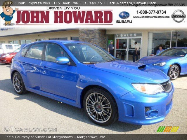 2013 Subaru Impreza WRX STi 5 Door in WR Blue Pearl