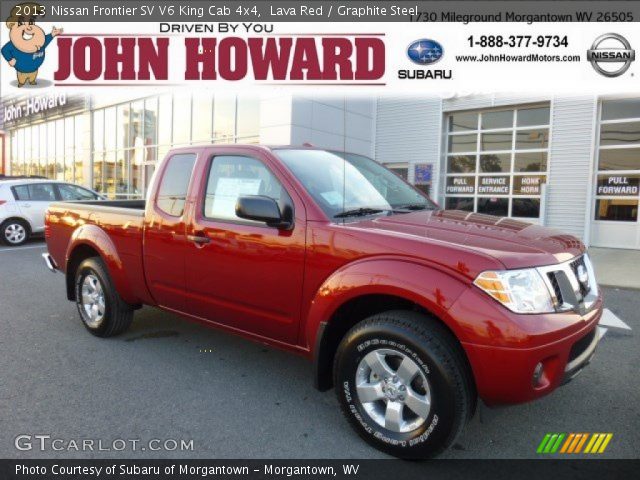 2013 Nissan Frontier SV V6 King Cab 4x4 in Lava Red