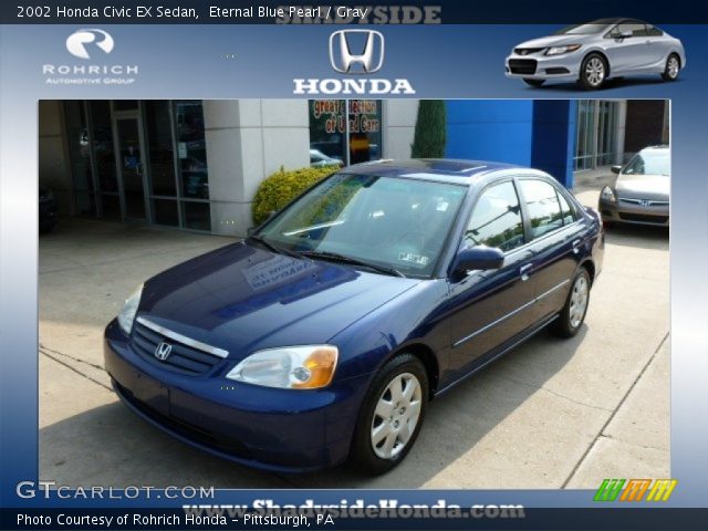 2002 Honda Civic EX Sedan in Eternal Blue Pearl