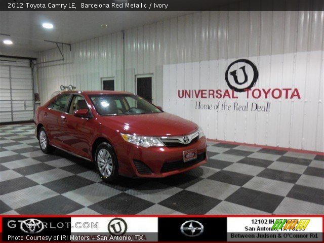 2012 Toyota Camry LE in Barcelona Red Metallic