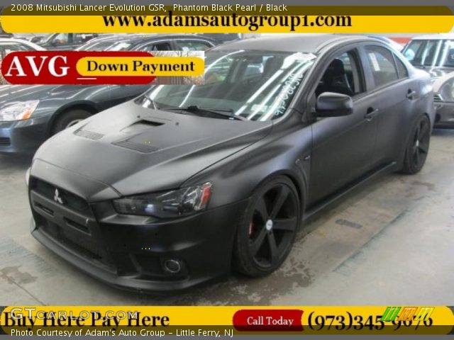 2008 Mitsubishi Lancer Evolution GSR in Phantom Black Pearl