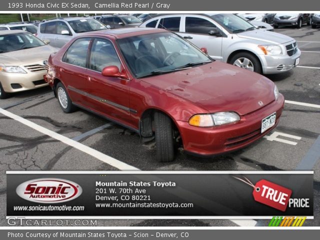 1993 Honda Civic EX Sedan in Camellia Red Pearl