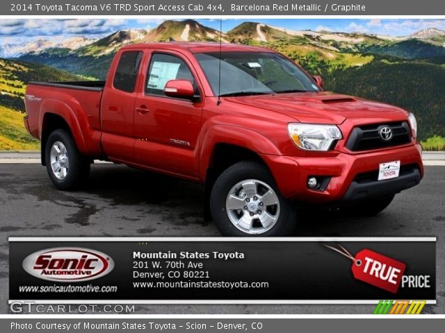 2014 Toyota Tacoma V6 TRD Sport Access Cab 4x4 in Barcelona Red Metallic