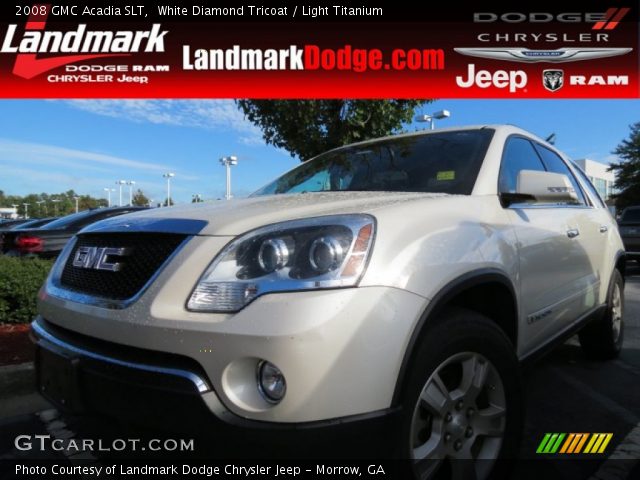 2008 GMC Acadia SLT in White Diamond Tricoat