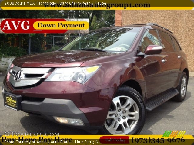 2008 Acura MDX Technology in Dark Cherry Pearl