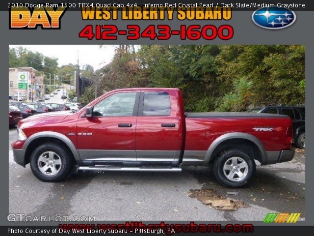 2010 Dodge Ram 1500 TRX4 Quad Cab 4x4 in Inferno Red Crystal Pearl