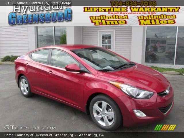 2013 Hyundai Elantra GLS in Red