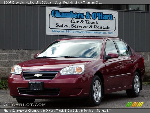 2006 Chevrolet Malibu LT V6 Sedan in Sport Red Metallic