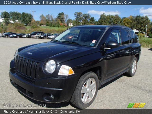 2009 Jeep Compass Sport in Brilliant Black Crystal Pearl