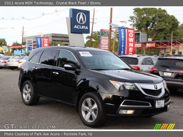 2011 Acura MDX Technology in Crystal Black Pearl
