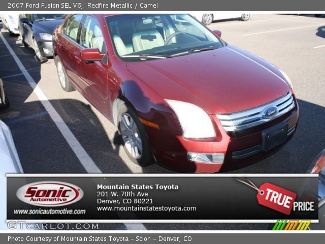 2007 Ford Fusion SEL V6 in Redfire Metallic