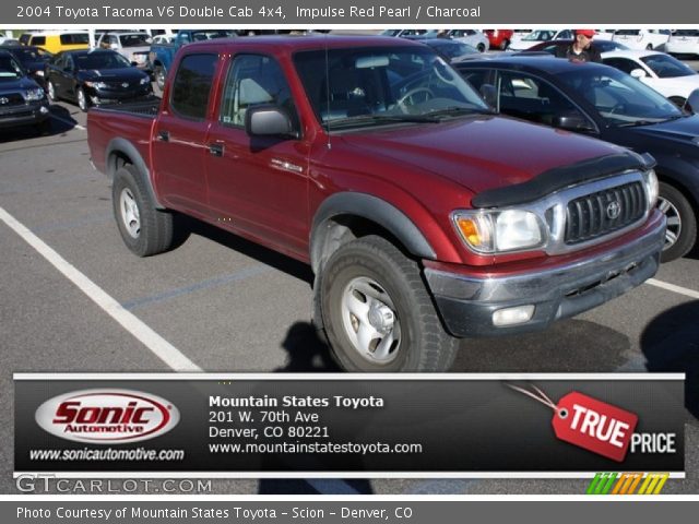 2004 Toyota Tacoma V6 Double Cab 4x4 in Impulse Red Pearl