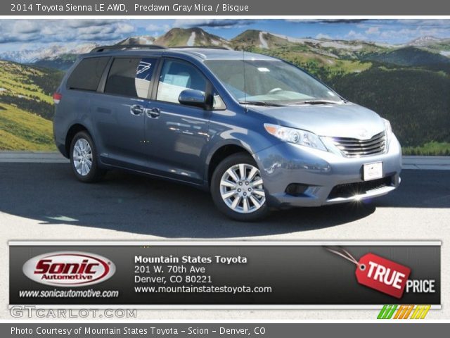 2014 Toyota Sienna LE AWD in Predawn Gray Mica