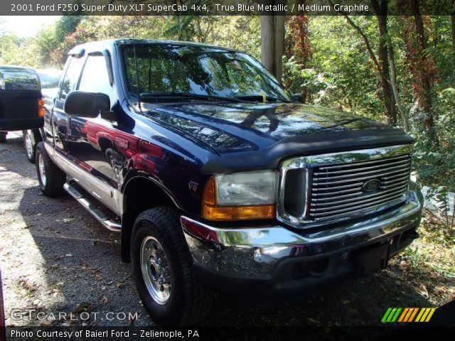 2001 Ford F250 Super Duty XLT SuperCab 4x4 in True Blue Metallic