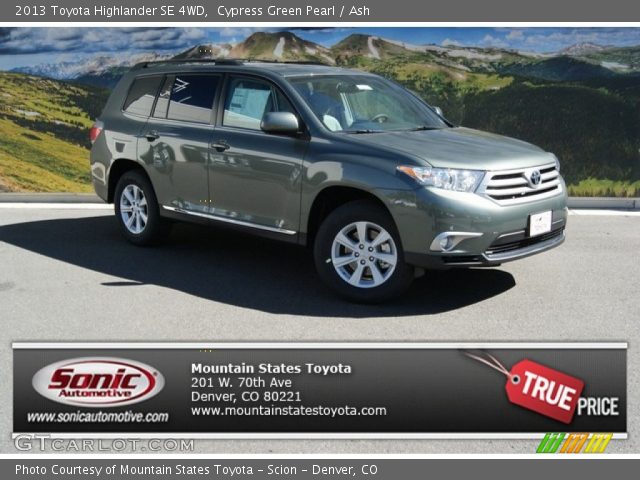 2013 Toyota Highlander SE 4WD in Cypress Green Pearl