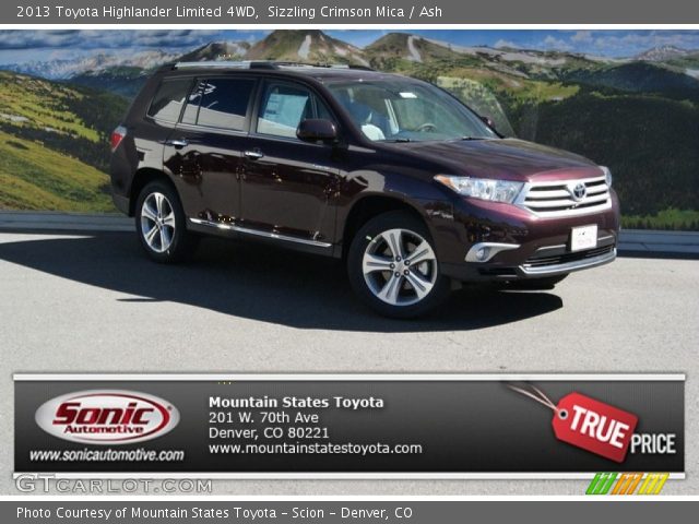 2013 Toyota Highlander Limited 4WD in Sizzling Crimson Mica