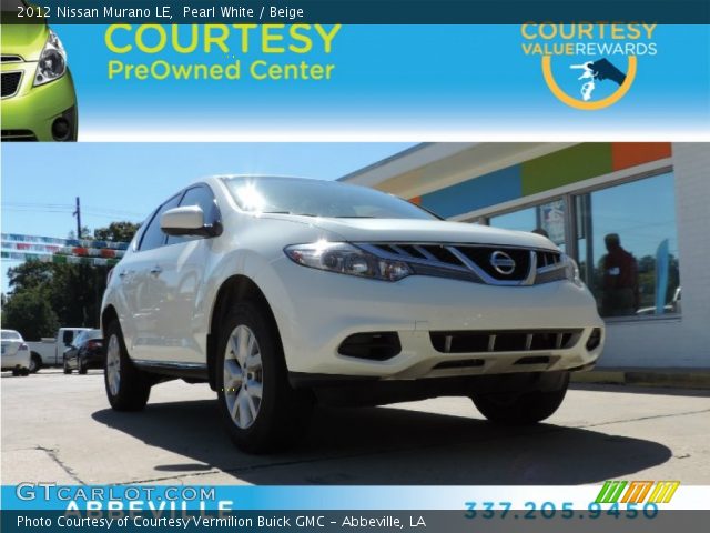 2012 Nissan Murano LE in Pearl White
