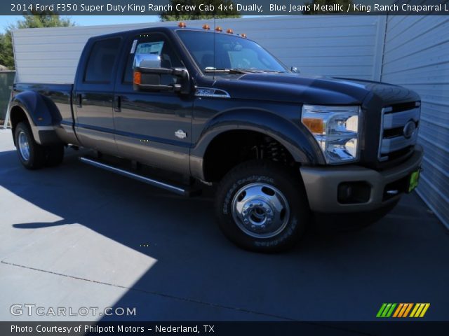 2014 Ford F350 Super Duty King Ranch Crew Cab 4x4 Dually in Blue Jeans Metallic