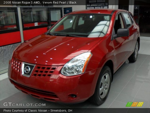 2008 Nissan Rogue S AWD in Venom Red Pearl
