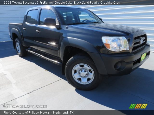 2008 Toyota Tacoma V6 PreRunner Double Cab in Black Sand Pearl
