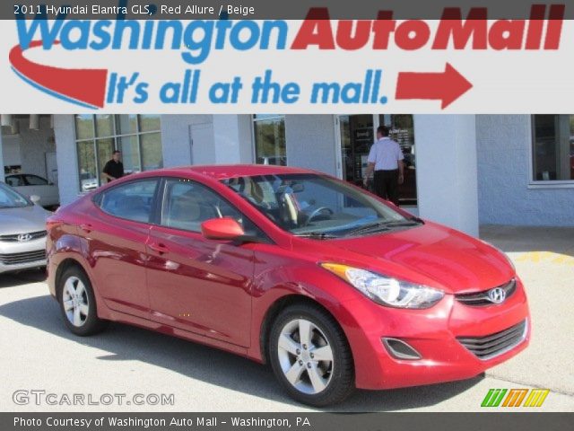 2011 Hyundai Elantra GLS in Red Allure