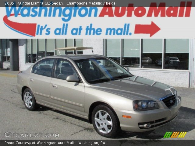 2005 Hyundai Elantra GLS Sedan in Champagne Metallic
