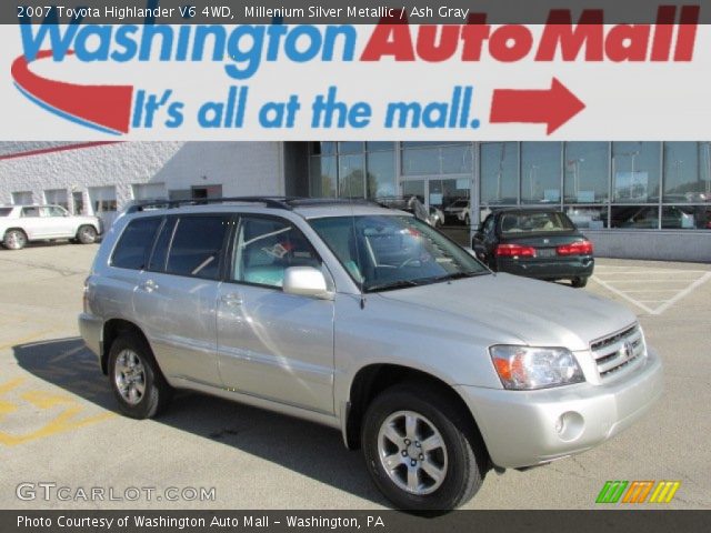 2007 Toyota Highlander V6 4WD in Millenium Silver Metallic