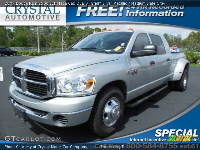 2007 Dodge Ram 3500 SLT Mega Cab Dually in Bright Silver Metallic