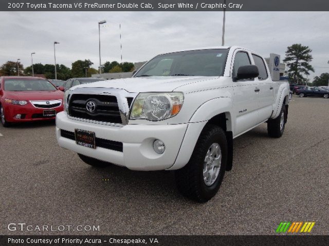 2007 Toyota Tacoma V6 PreRunner Double Cab in Super White