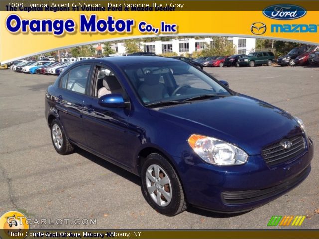 2008 Hyundai Accent GLS Sedan in Dark Sapphire Blue