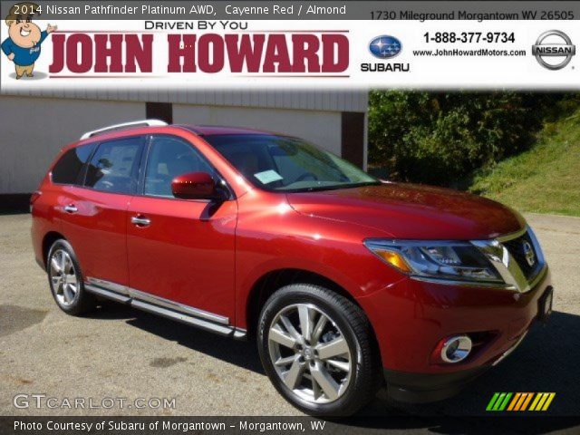 2014 Nissan Pathfinder Platinum AWD in Cayenne Red